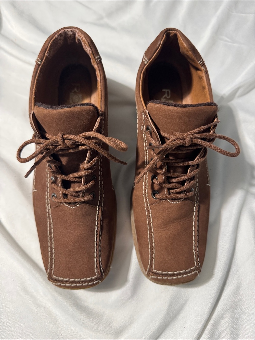 Rohde Brown Leather Driving Shoes Moc Toe Lace-Up Comfort Shoes EU 37 / US 6.5